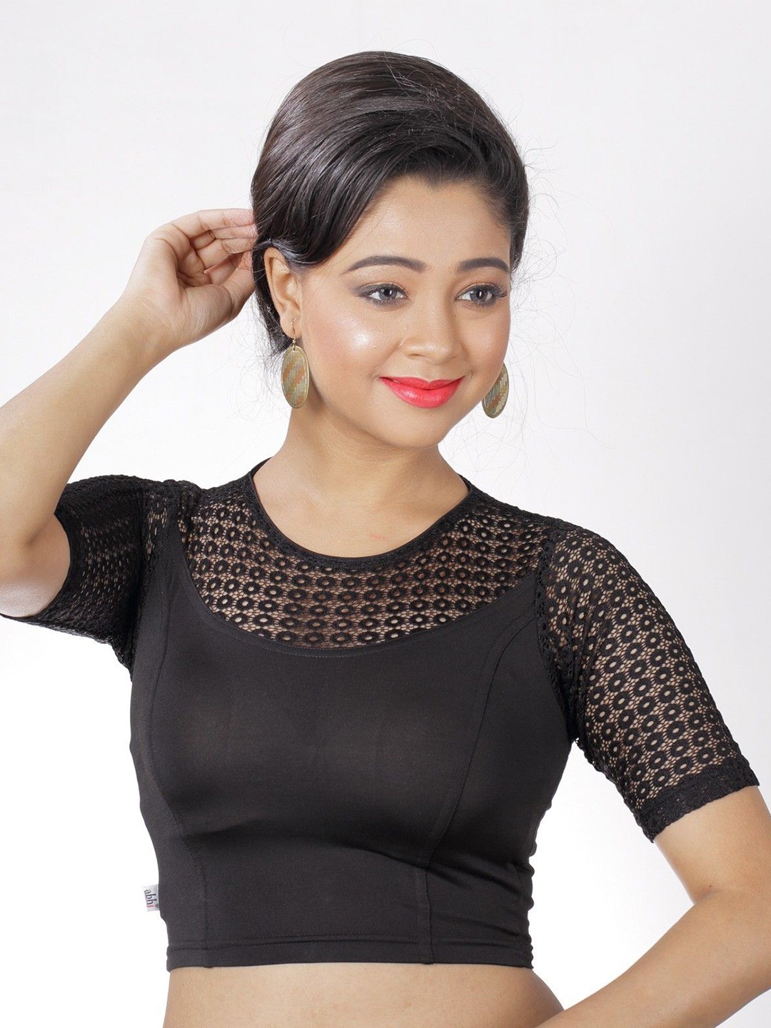 

Abhi Women Cotton Crop Top, Black