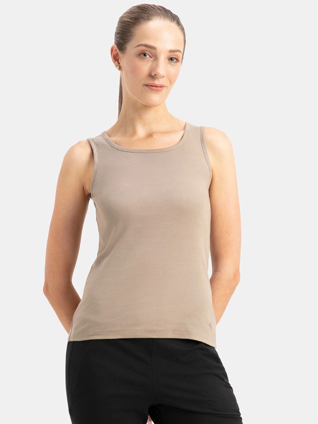 

Jockey Cotton Tank Top, Beige