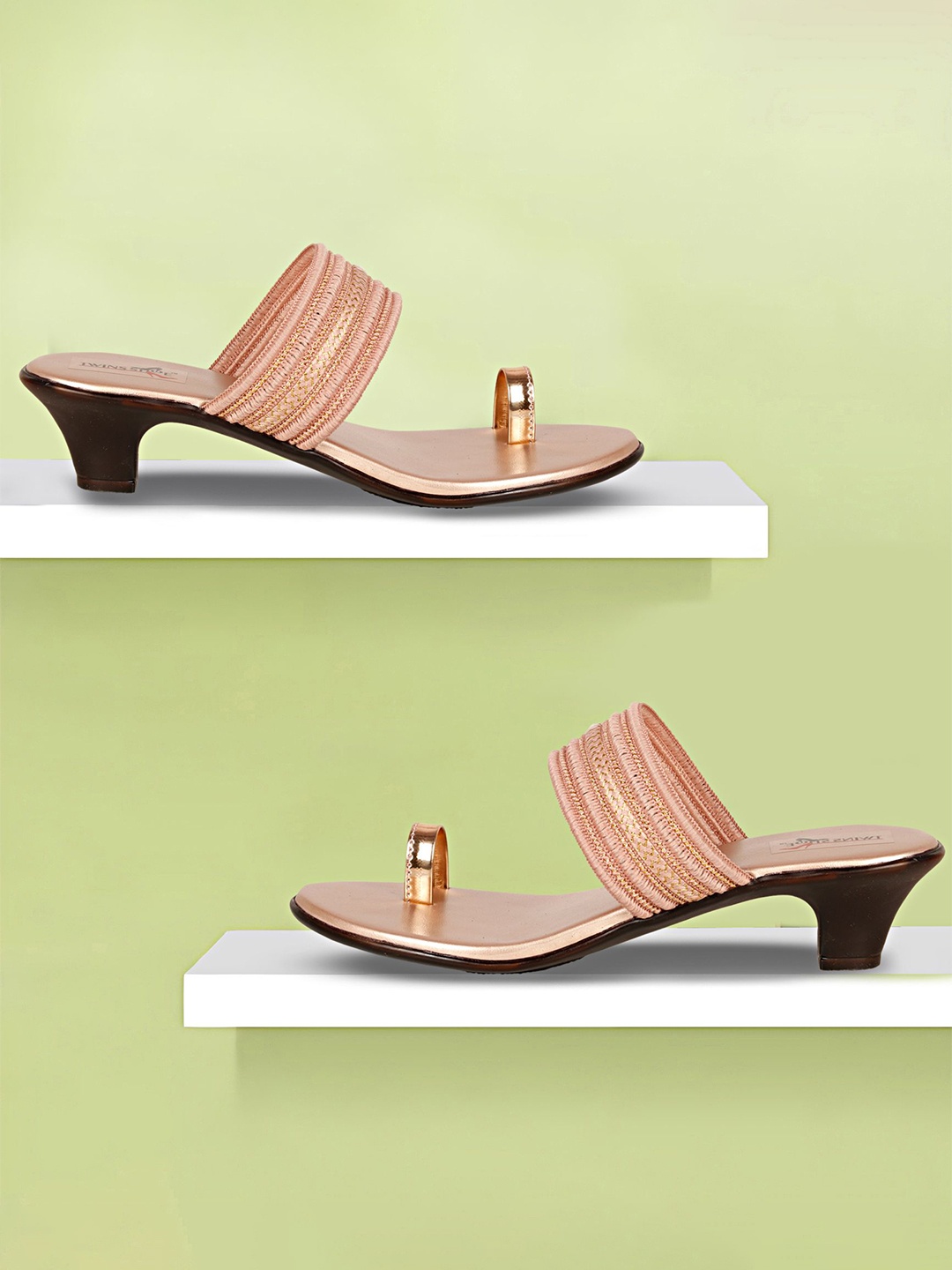 

TWINSSHOE Women Comfort Sandals, Rose gold