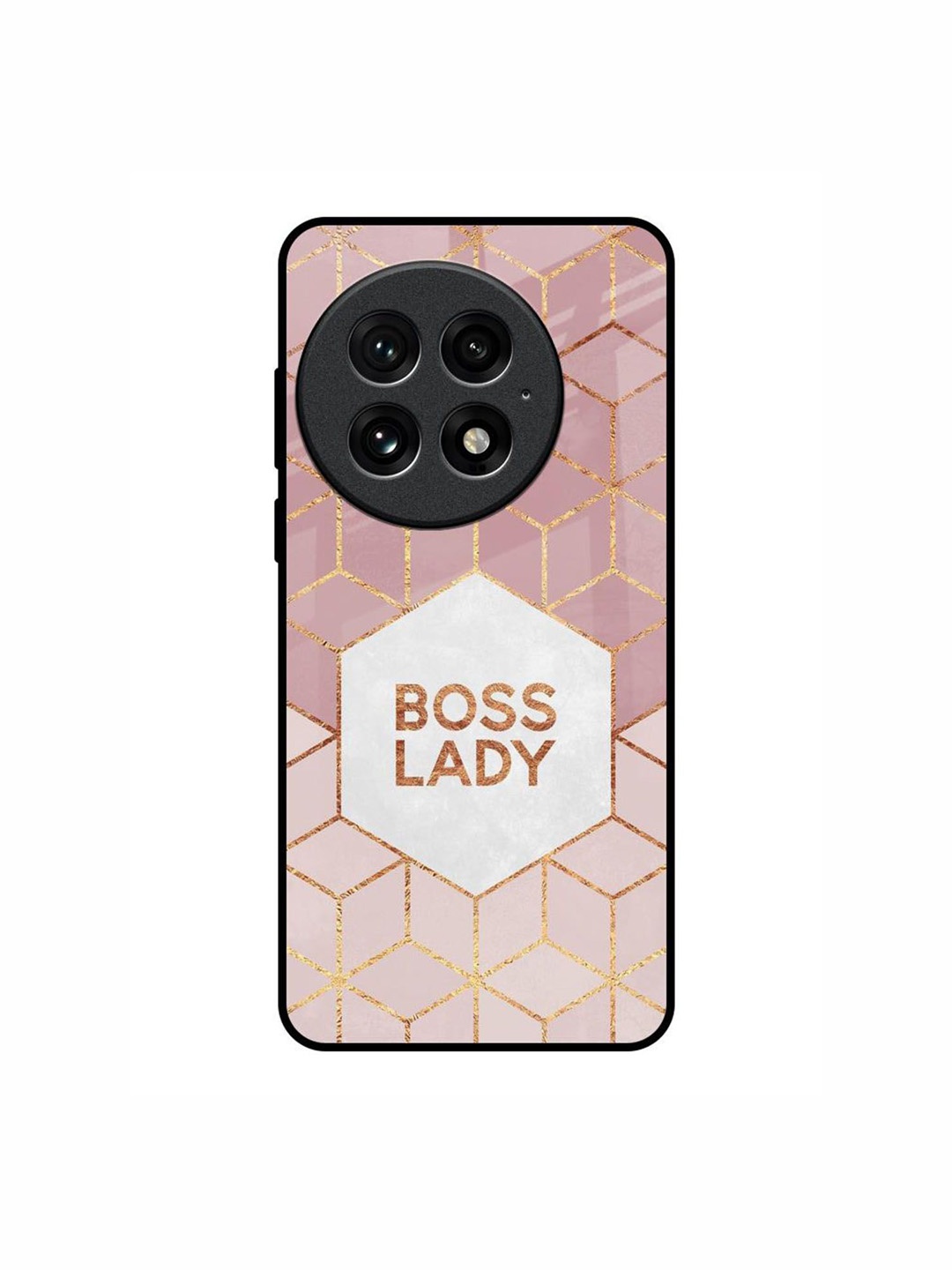 

QRIOH Boss Lady OnePlus 13 Impact Resistant Back Case, Pink