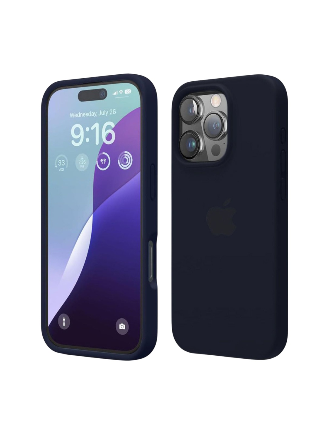 

TREEMODA Solid iPhone 16 Pro Back Case Mobile Accessories, Navy blue