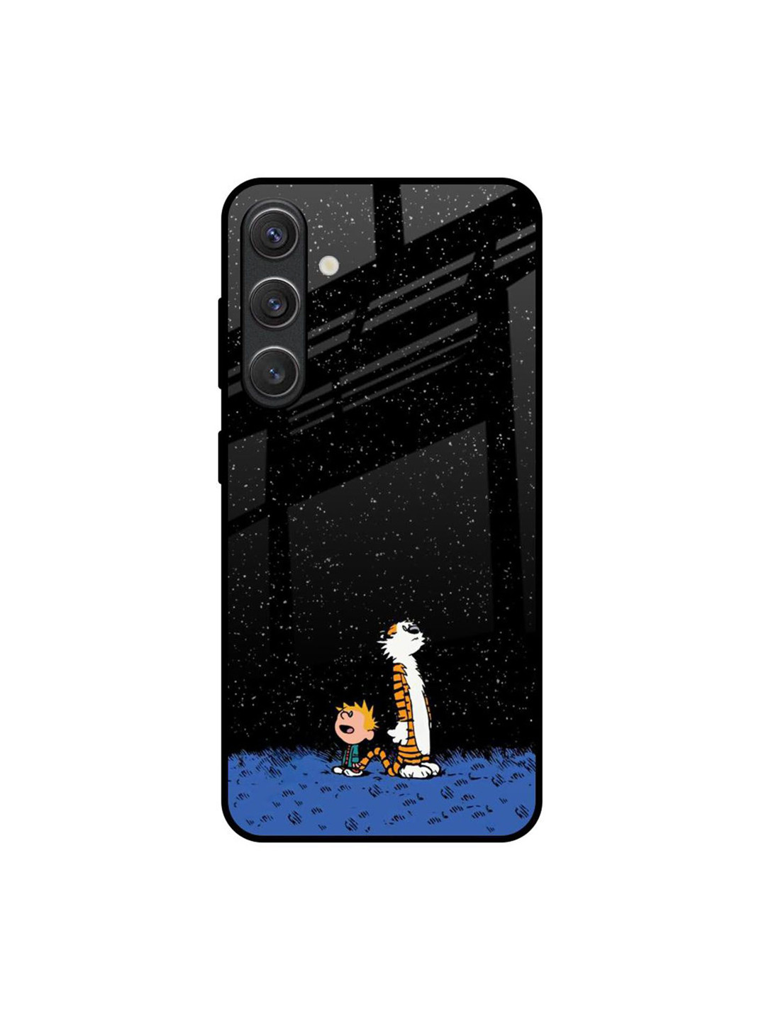 

QRIOH Night Sky Star Real Samsung Galaxy S25 5G Impact Resistant Back Case, Black