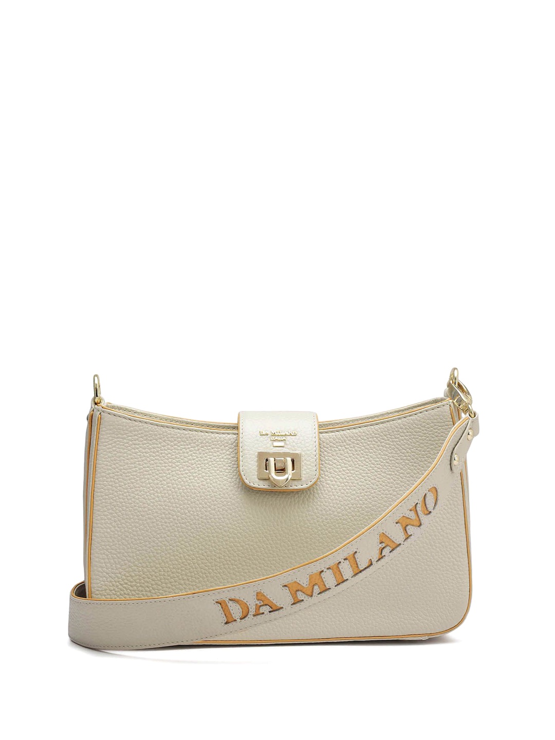 

Da Milano Leather Structured Shoulder Bag, White