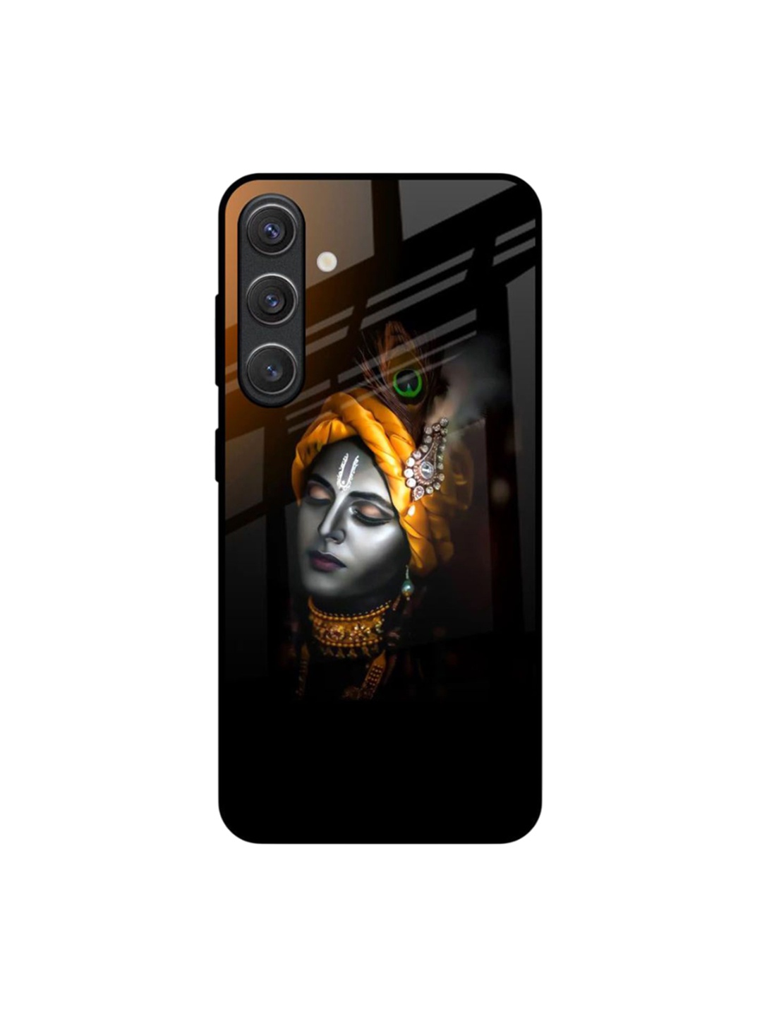

QRIOH Ombre Krishna Samsung Galaxy S25 5G Impact Resistant Back Case, Black
