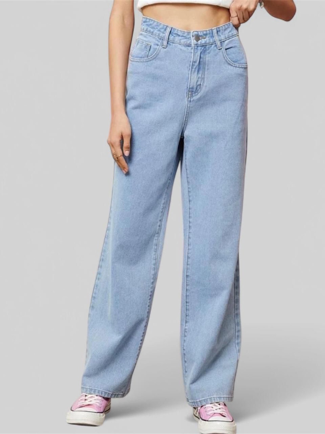 

Angelo Women High-Rise Relaxed Fit No Fade Clean Look Stretchable Jeans, Blue