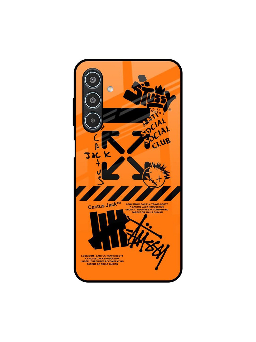 

QRIOH Anti Social Club Samsung Galaxy M35 5G Impact Resistant Back Case, Orange