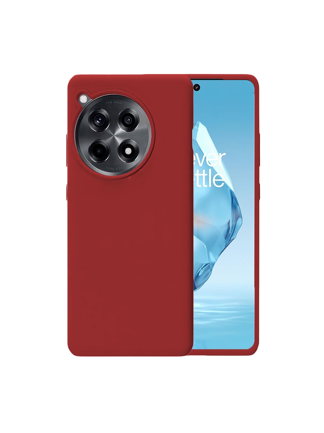 

LIRAMARK Solid OnePlus 12R 5G Impact Resistant Back Case, Red