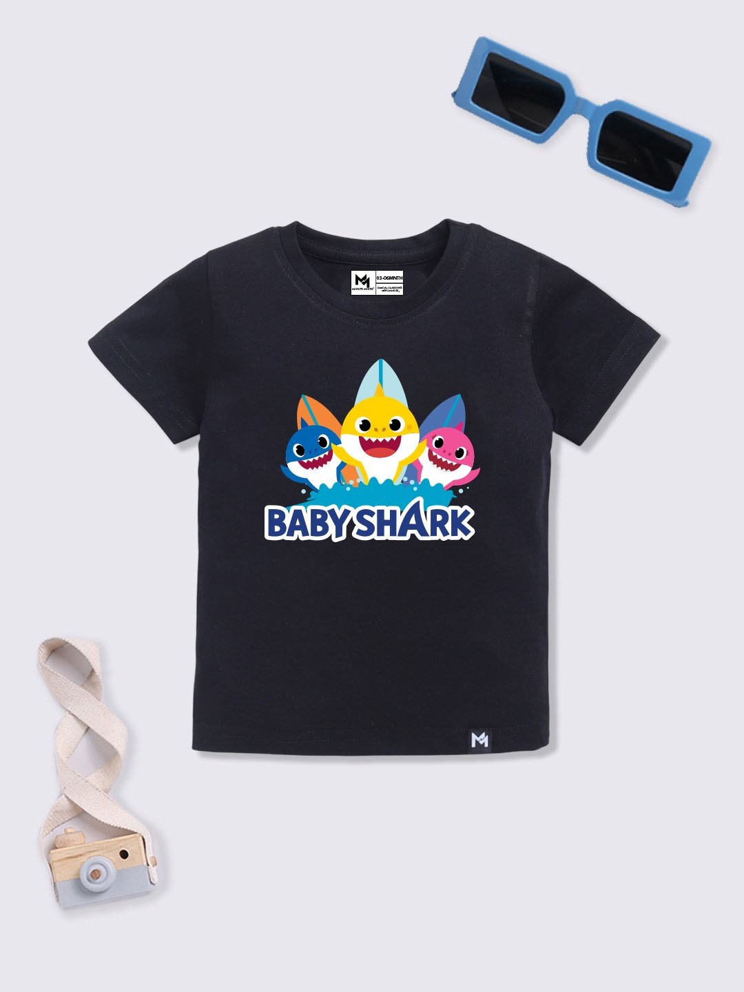 

YK X Minute Mirth Infant Boys Printed Cotton T-shirt, Black