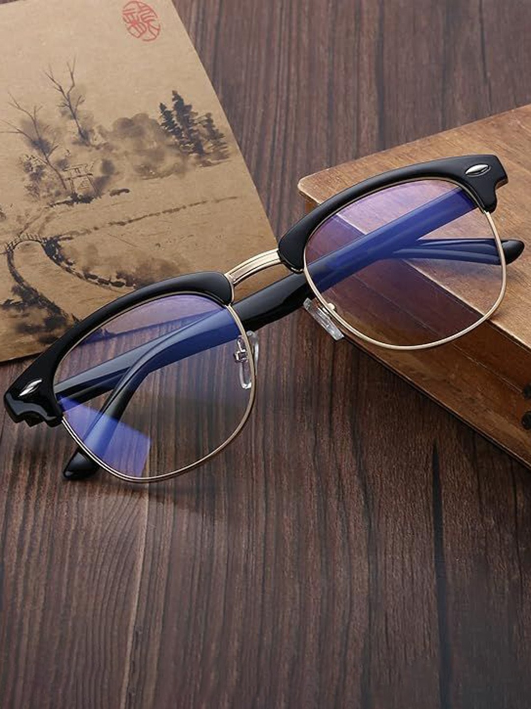 

RORCE Unisex Wayfarer Sunglasses with UV Protected Lens RS06_BLF_TRL_GOR, Transparent