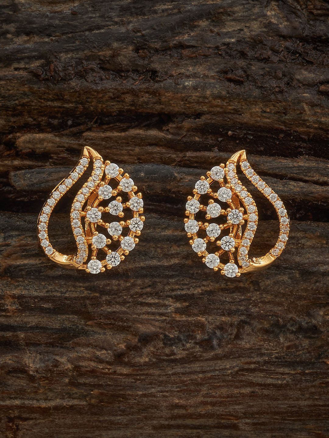 

Kushal's Fashion Jewellery Gold-Plated Party Zircon Contemporary Studs Earrings