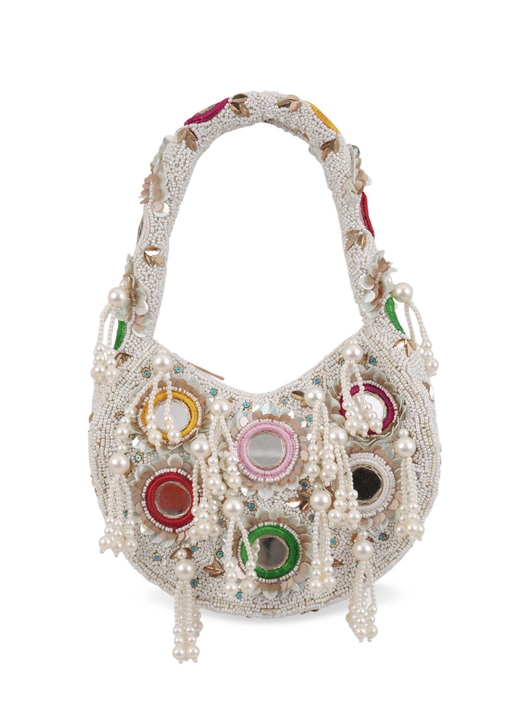

QAIDA FASHION Oversized Structured Handheld Bag, White