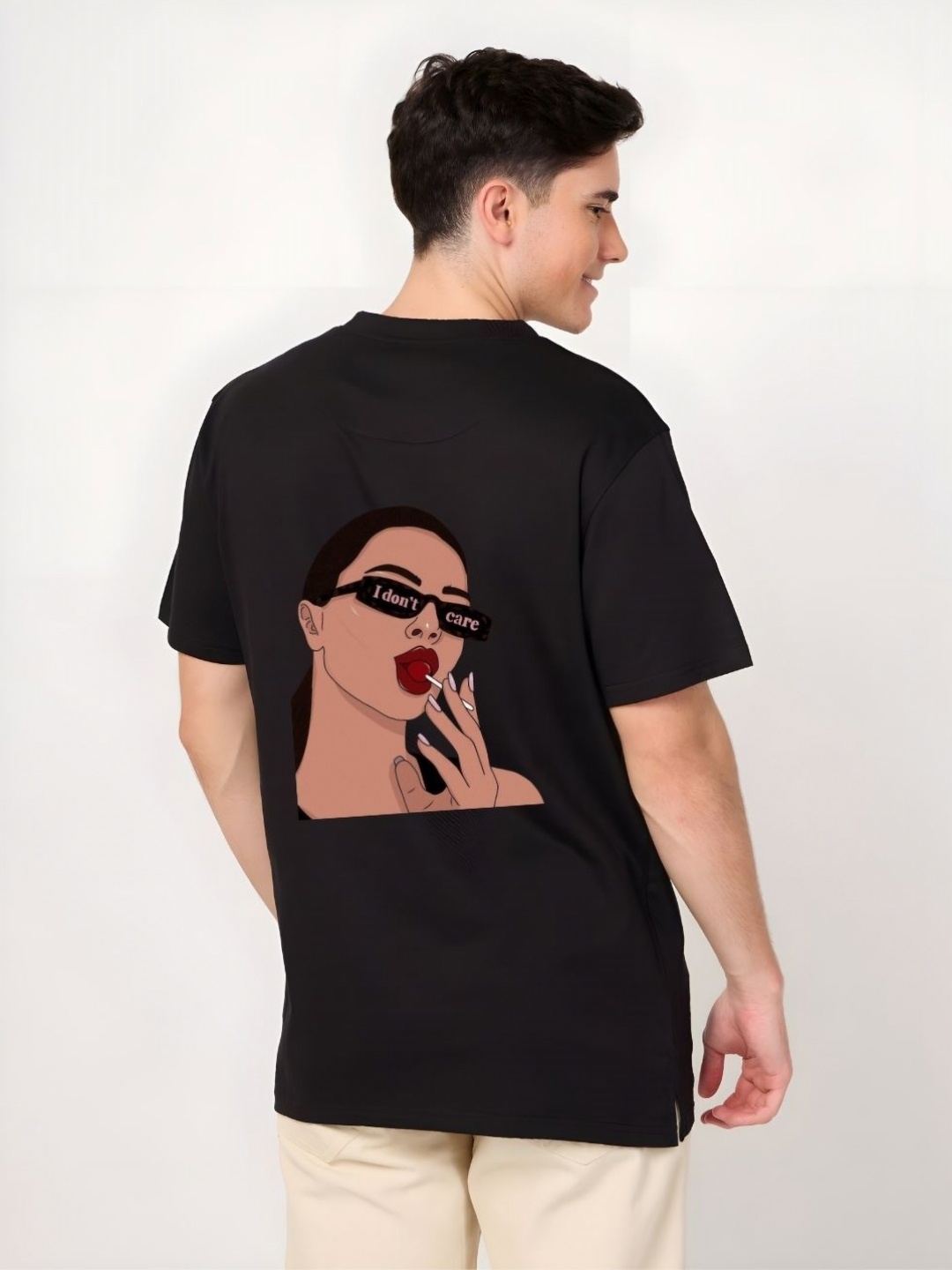 

SZN Men Graphic Printed Round Neck Cotton T-shirt, Black