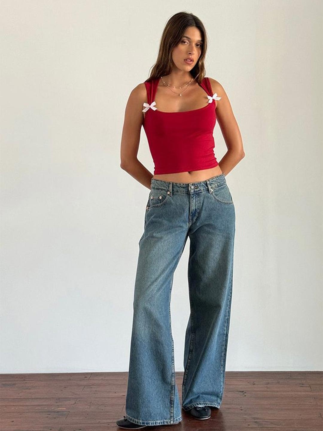 

LULU & SKY Crop Top, Red