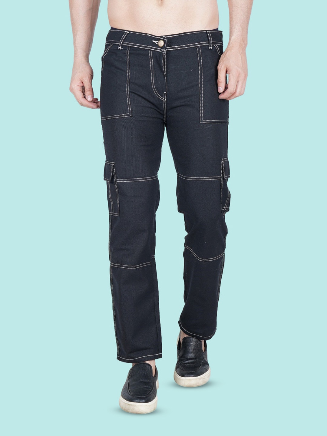 

COMFITS Men Cotton Regular Fit Jeans, Black