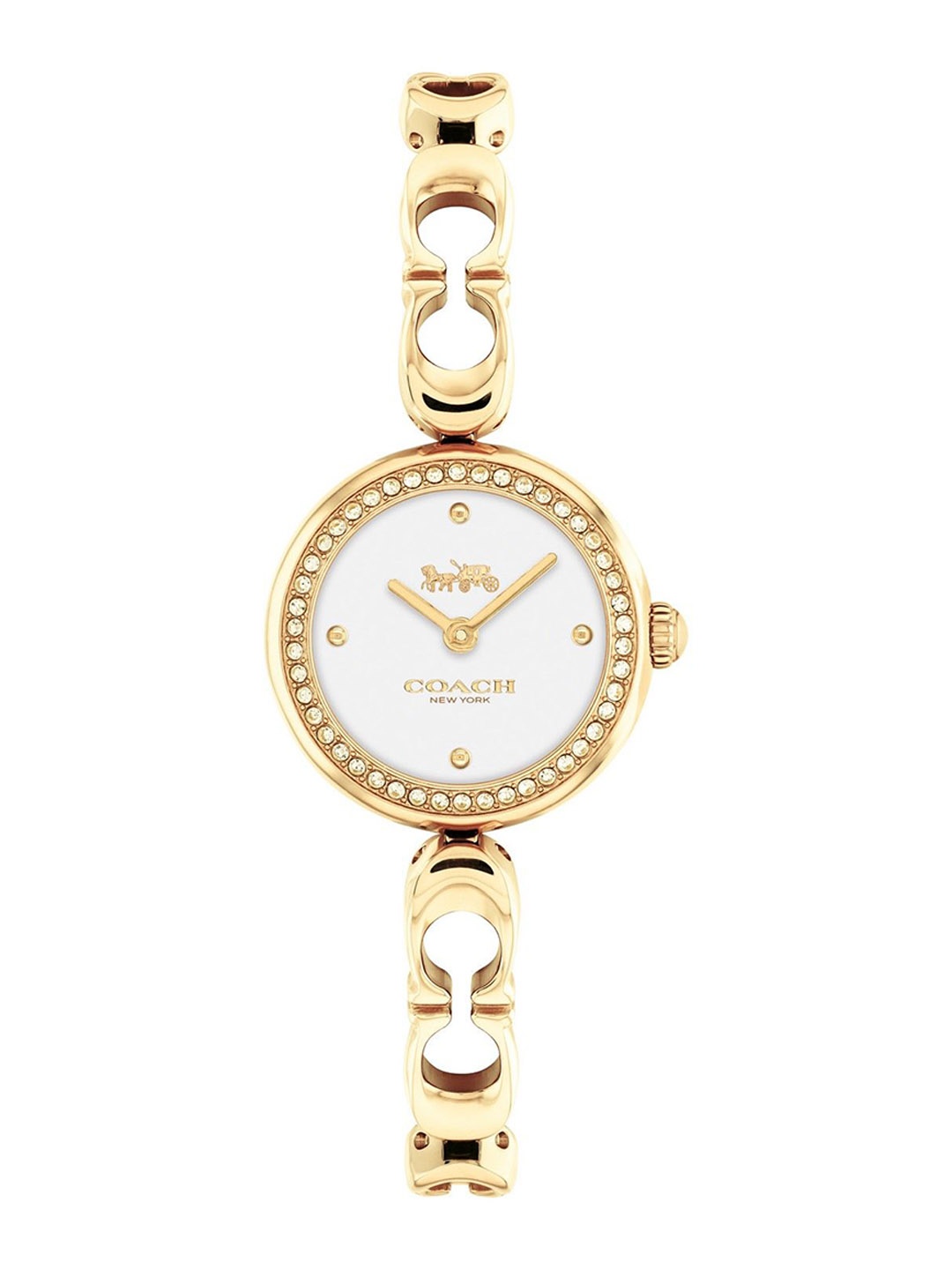 

Coach Women Dial & Stainless Steel Bracelet Style Straps Analogue Watch 14504129, White