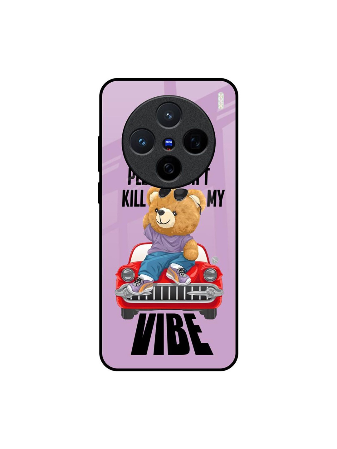 

QRIOH Don't Kill My Vibe Vivo X200 5G Impact Resistant Back Case, Purple