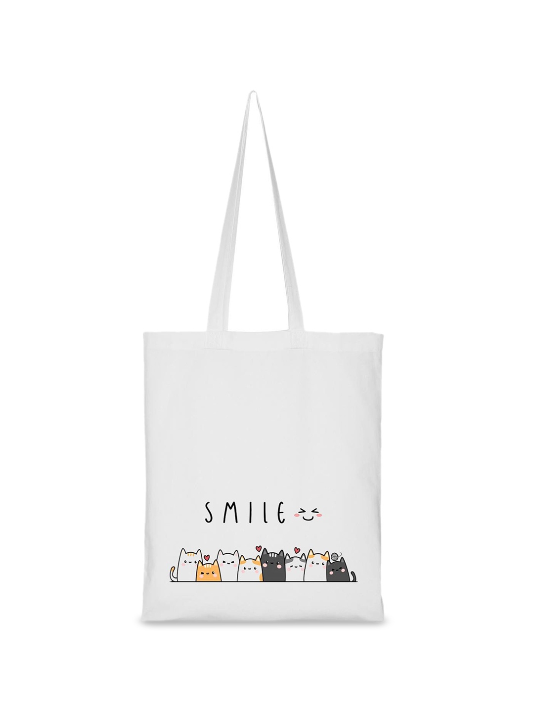 

CLAPCART Typography Printed Swagger Pure Cotton Tote Bag, White