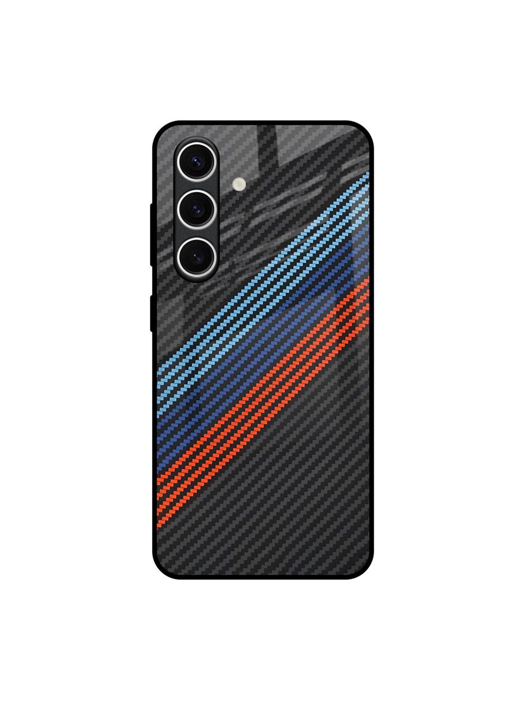

QRIOH Carbon Inspired Samsung Galaxy S24 FE 5G Impact Resistant Back Case, Black