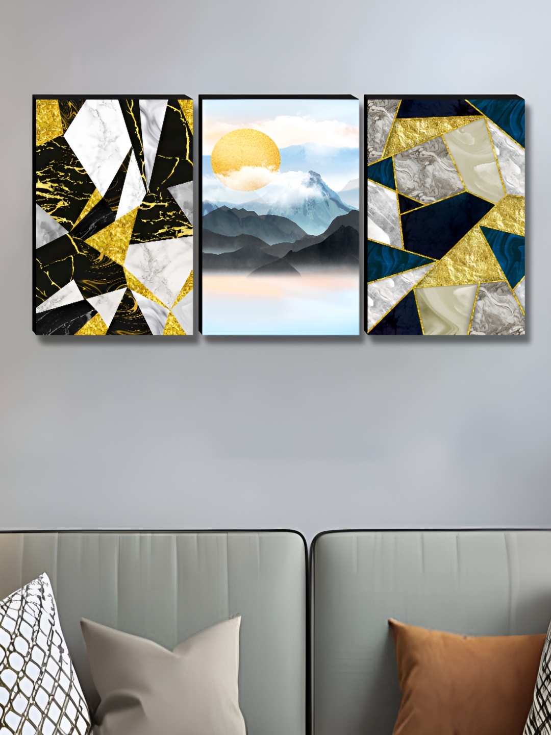 

Myntra Elegant Homes White & Black 3 Pieces Abstract Wall Art