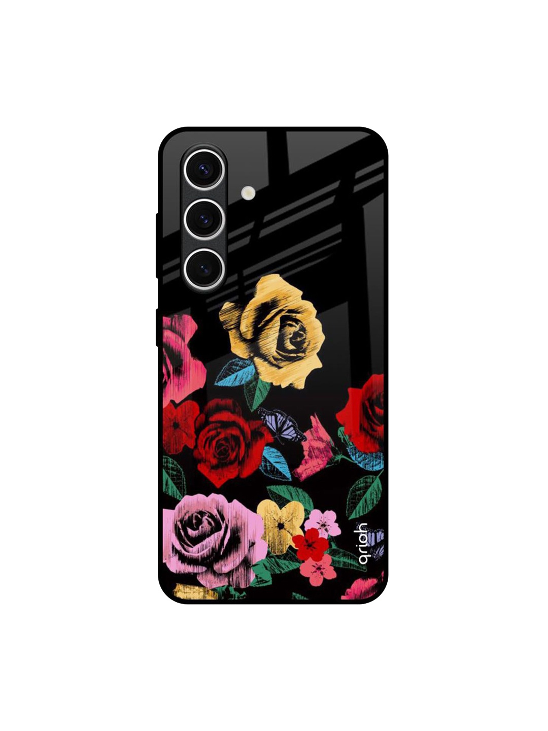 

Decorative Samsung Galaxy S24 FE 5G Impact Resistant Back Case, Black