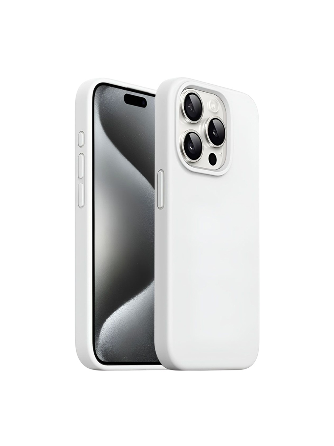 

LIRAMARK Solid iPhone 15 Pro Impact Resistant Back Case, White