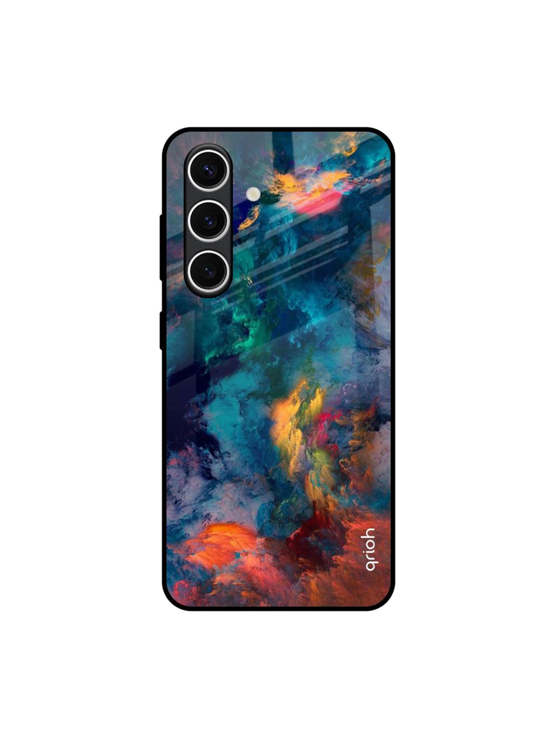 

QRIOH Cloudburst Samsung Galaxy S24 FE 5G Impact Resistant Back Case, Blue