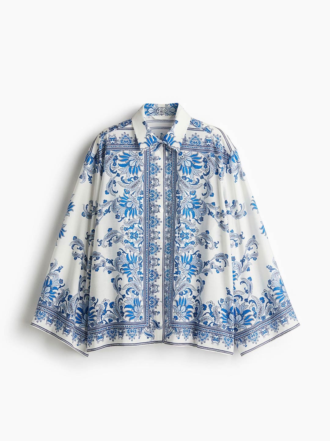 

H&M Loose-Fit Shirt, Blue