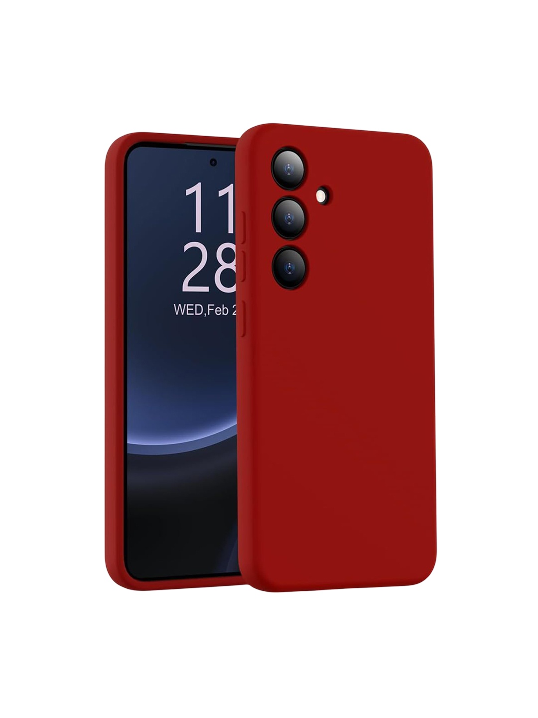 

LIRAMARK Solid Samsung Galaxy S24 5G Impact Resistant Back Case, Red