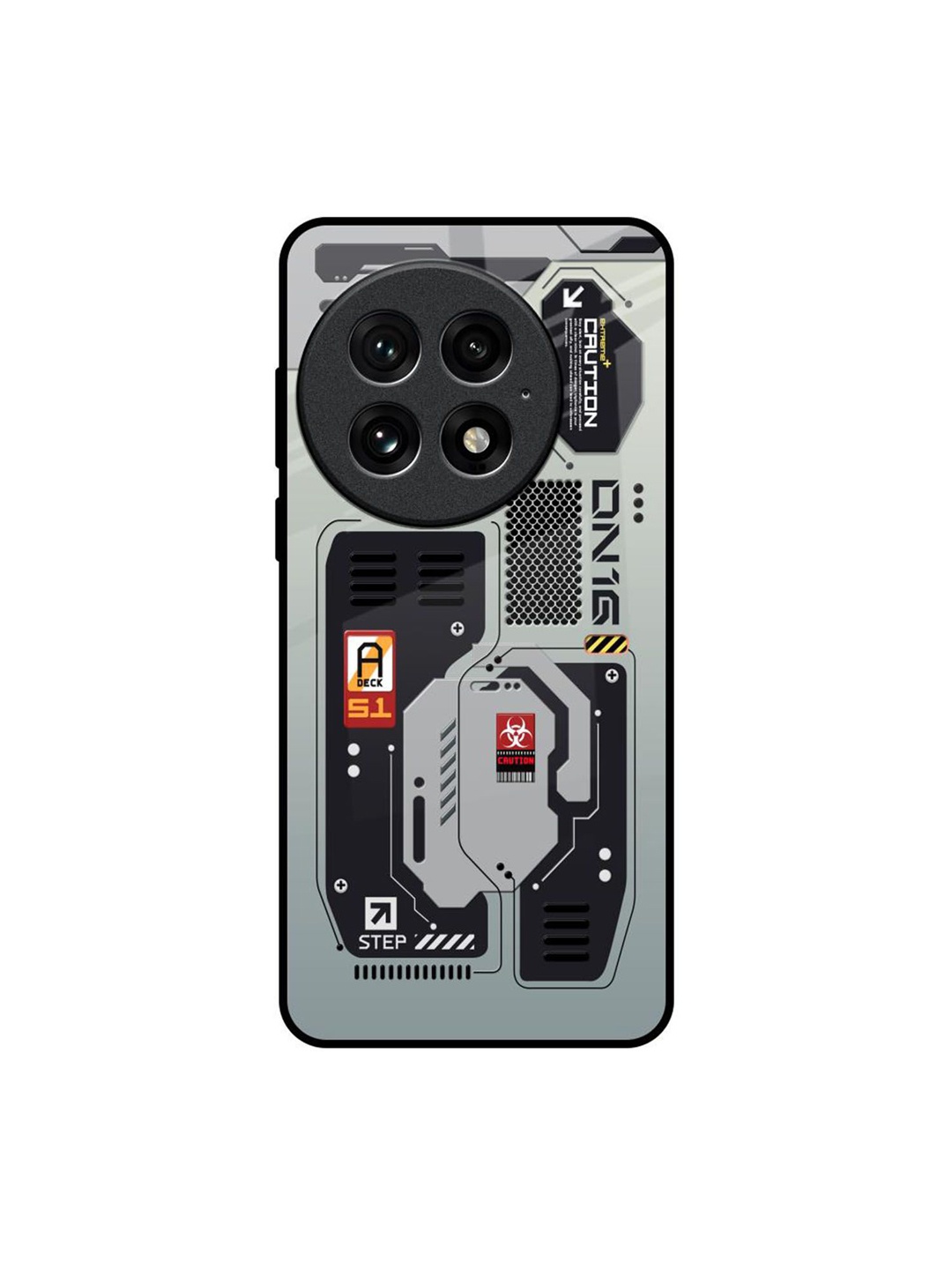 

QRIOH Techno Vibes OnePlus 13 Impact Resistant Back Case, Grey