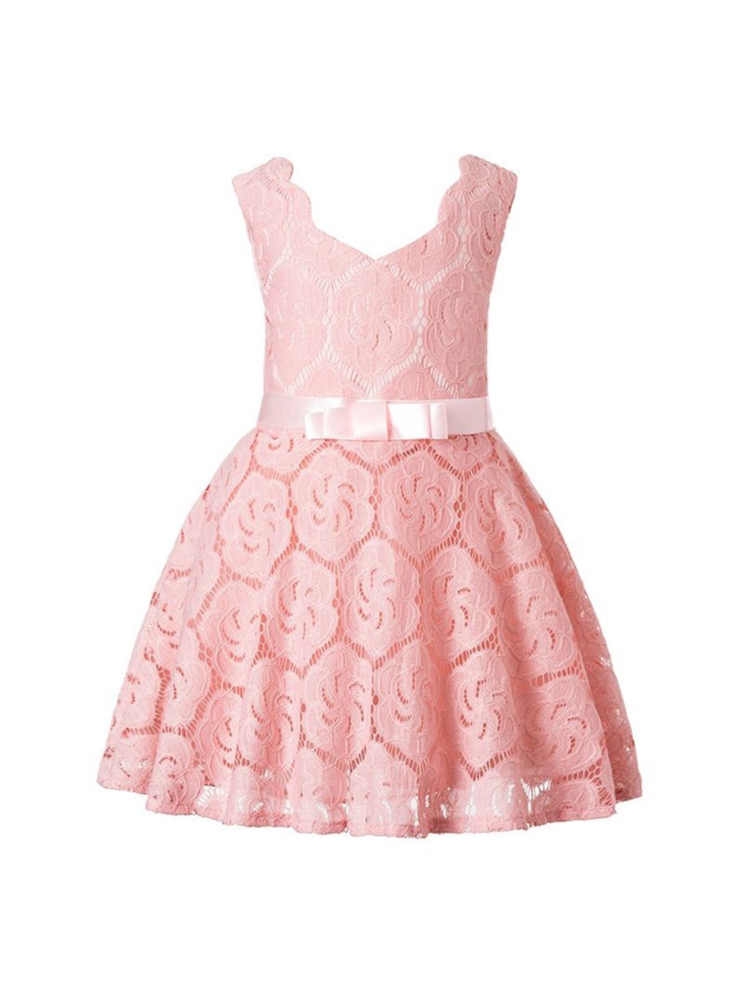 

Wow Princess Women Lace A-Line Dress, Peach