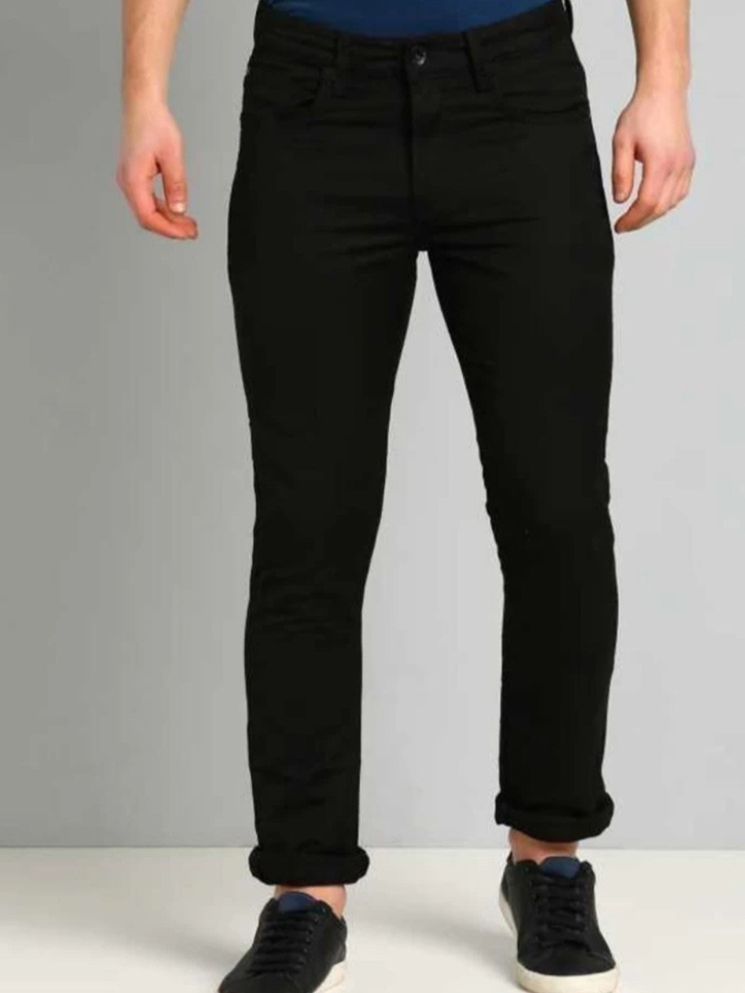 

COMFITS Men Cotton Classic Stretchable Jeans, Black