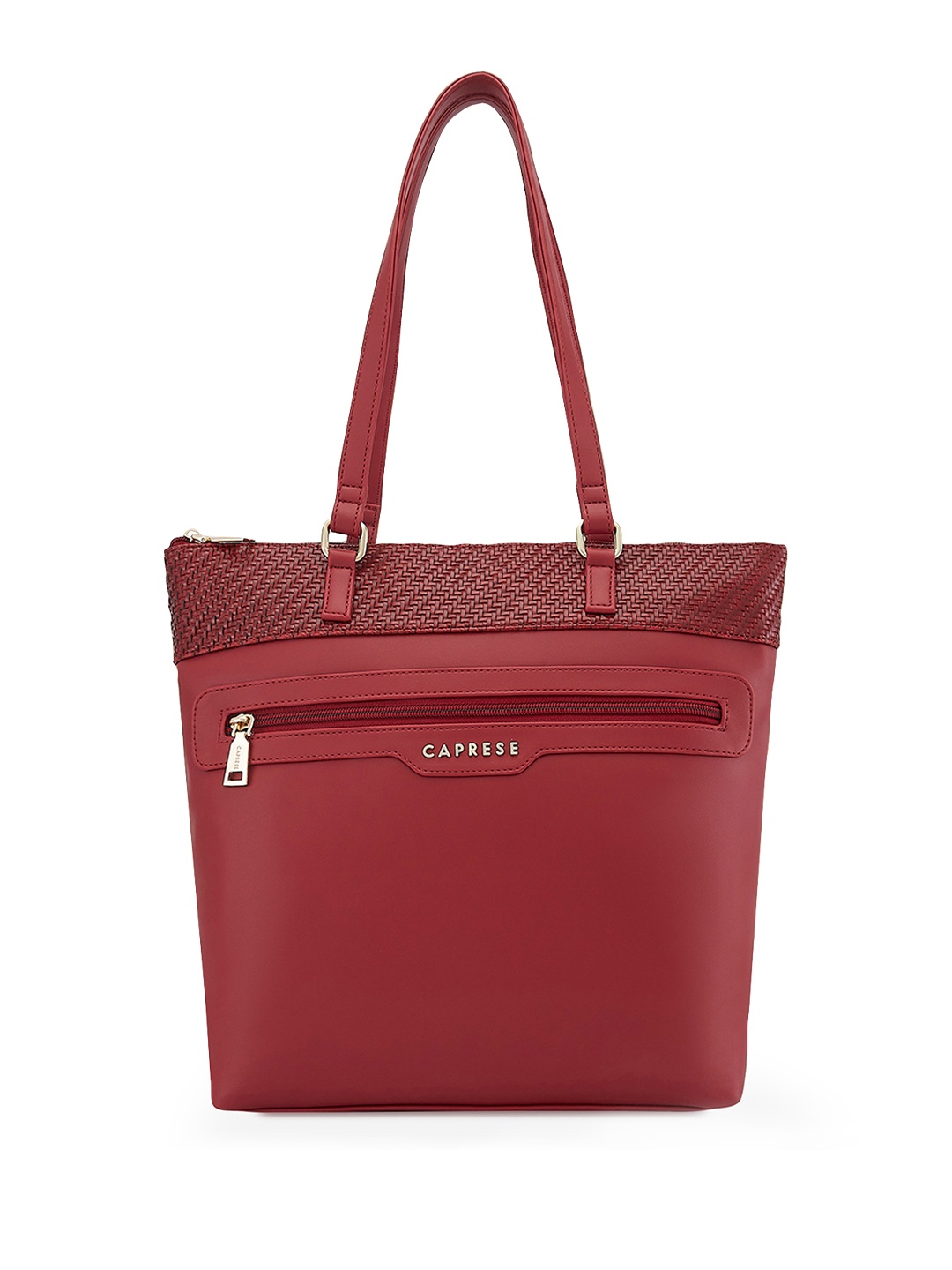 

DressBerry X CAPRESE Ariana Red Self Design Large Tote Bag