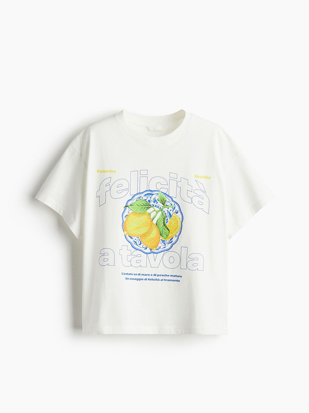 

H&M Oversized Pure Cotton T-Shirt, White