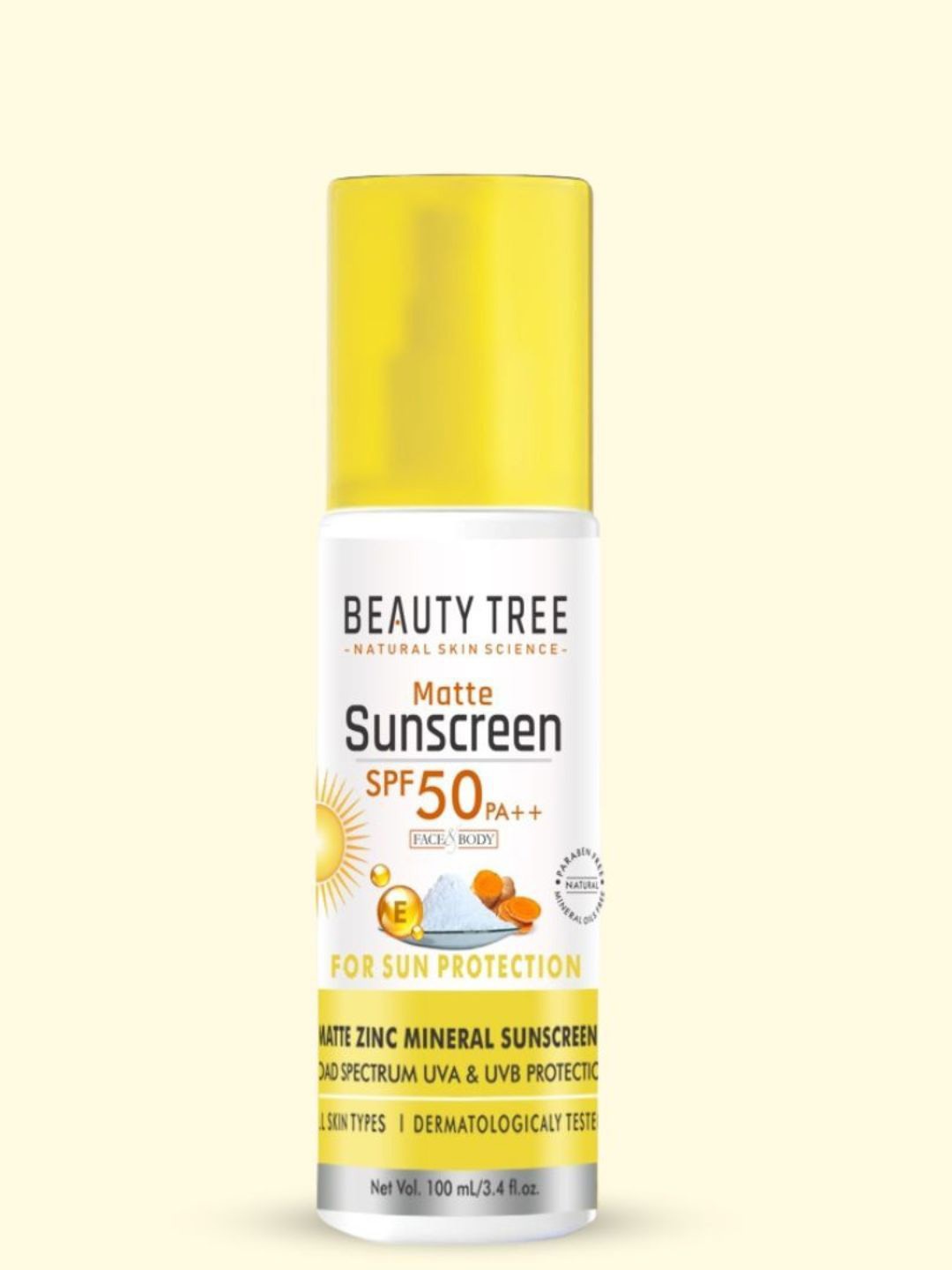 

Beauty Tree Sun Damage Matte Sunscreen SPF 50 ++ - 100 ml, White