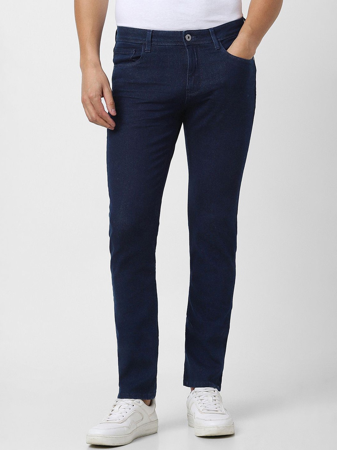 

VAN HEUSEN DENIM LABS Men Slim Fit Mid-Rise Stretchable Jeans, Navy blue