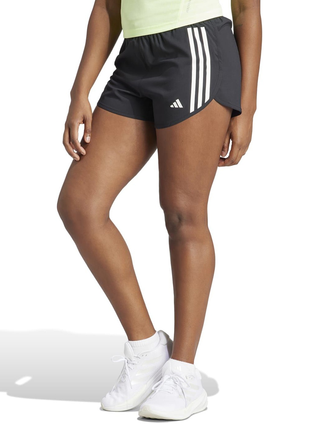 

ADIDAS Otr E Women Brand Logo Printed Mid Rise Shorts, Black