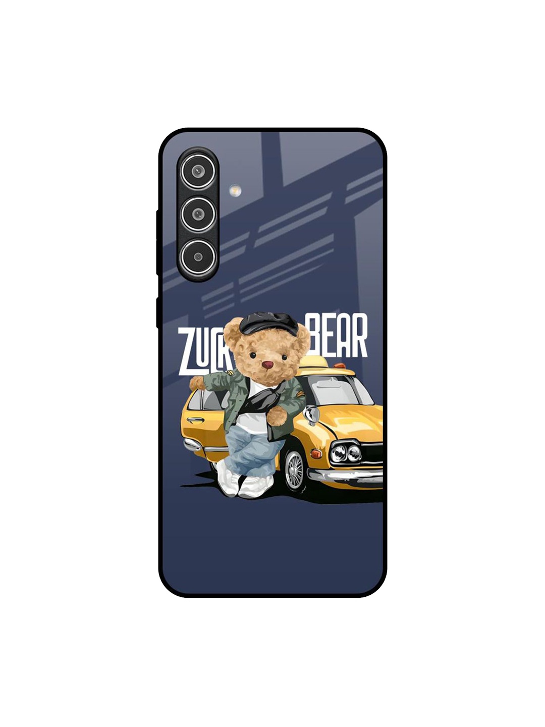 

QRIOH Adventurous Bear Samsung Galaxy A56 5G Impact Resistant Back Case, Navy blue