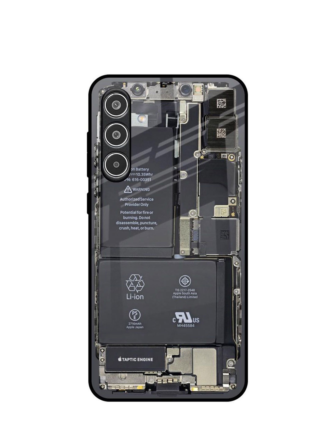 

QRIOH Skeleton Inside Samsung Galaxy A56 5G Impact Resistant Back Case, Grey