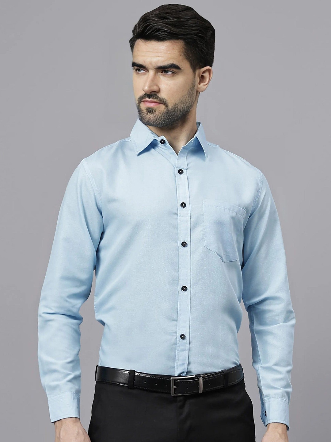 

Vida Loca India Slim Fit Spread Collar Formal Shirt, Blue
