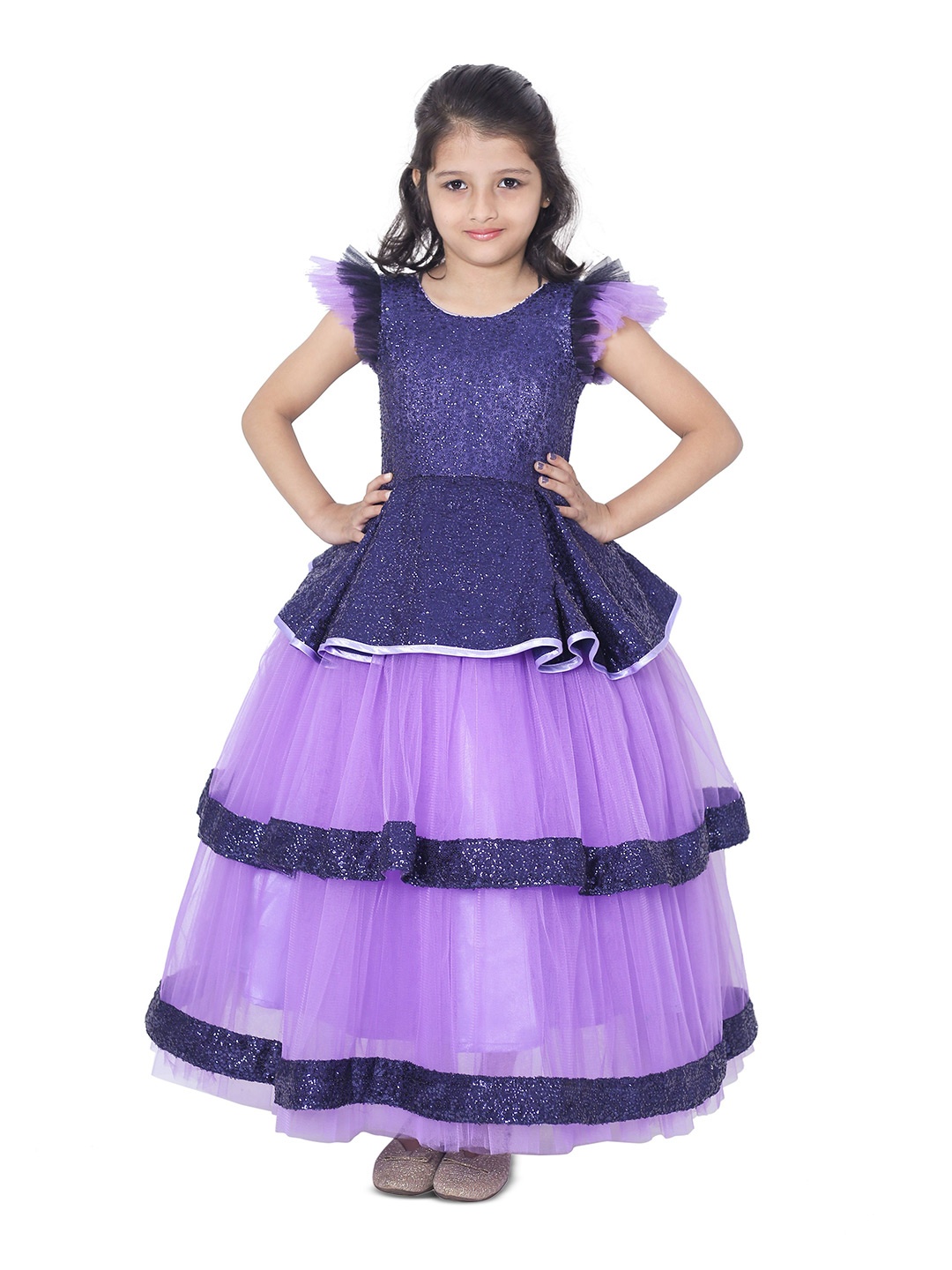 

Wow Princess Girls Embellished Fit and Flare Maxi Dress, Lavender