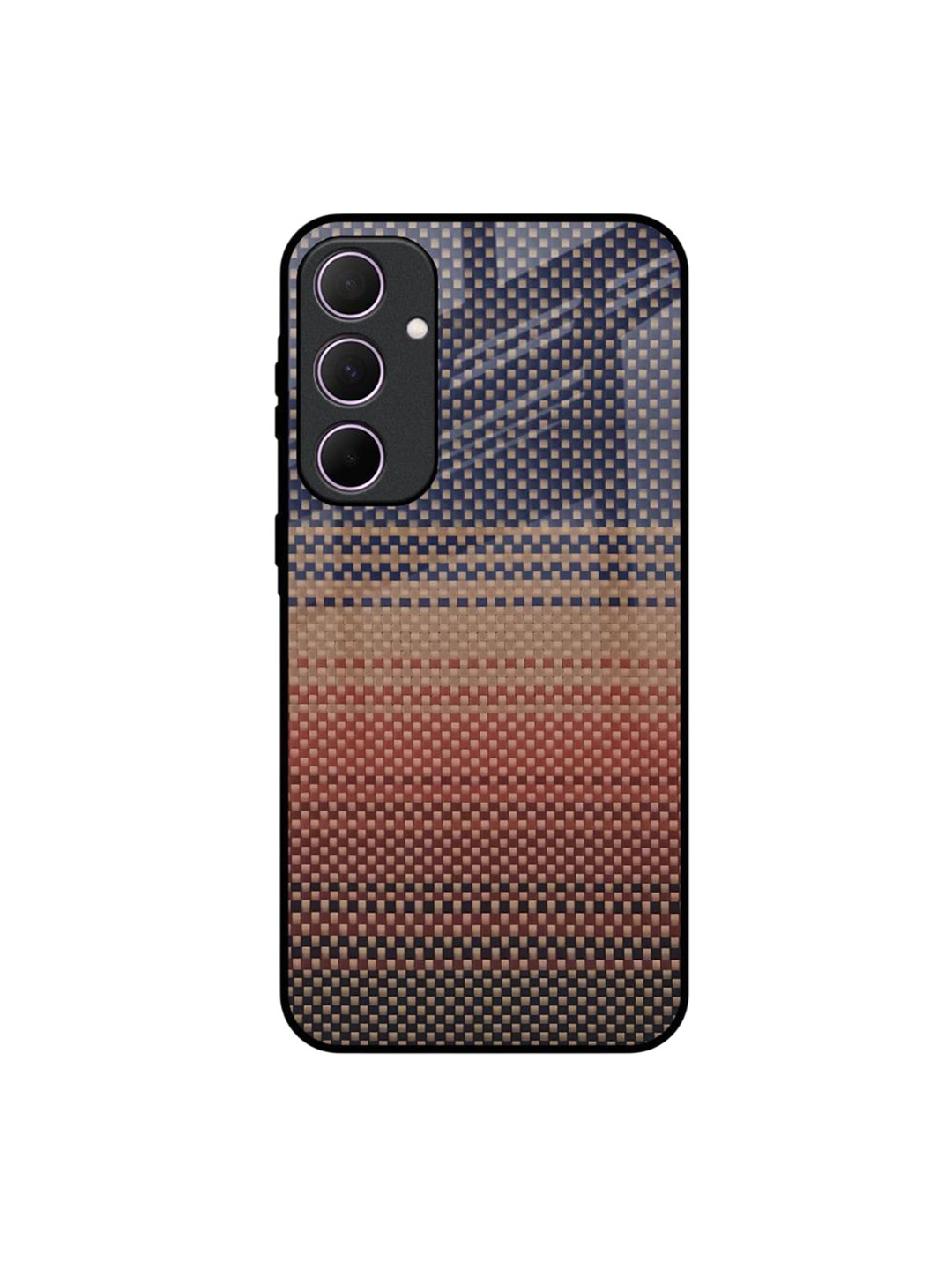 

QRIOH Fiber Artistry Samsung Galaxy A35 5G Impact Resistant Back Case, Navy blue