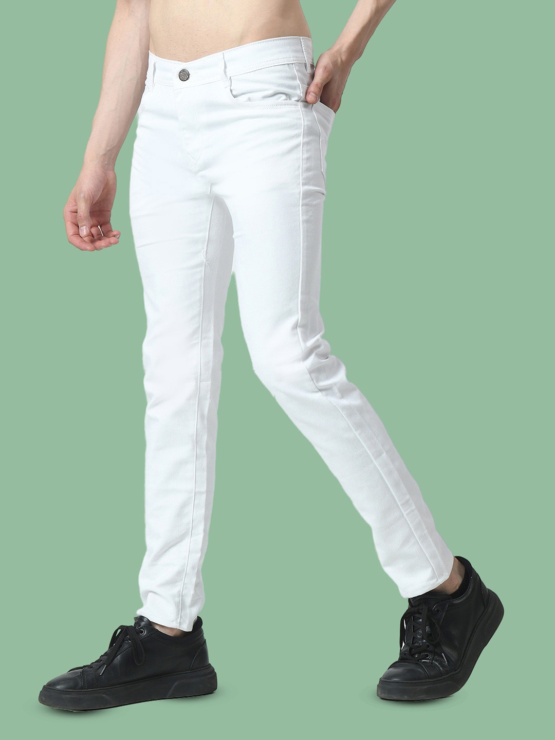

COMFITS Men Classic Stretchable Jeans, White