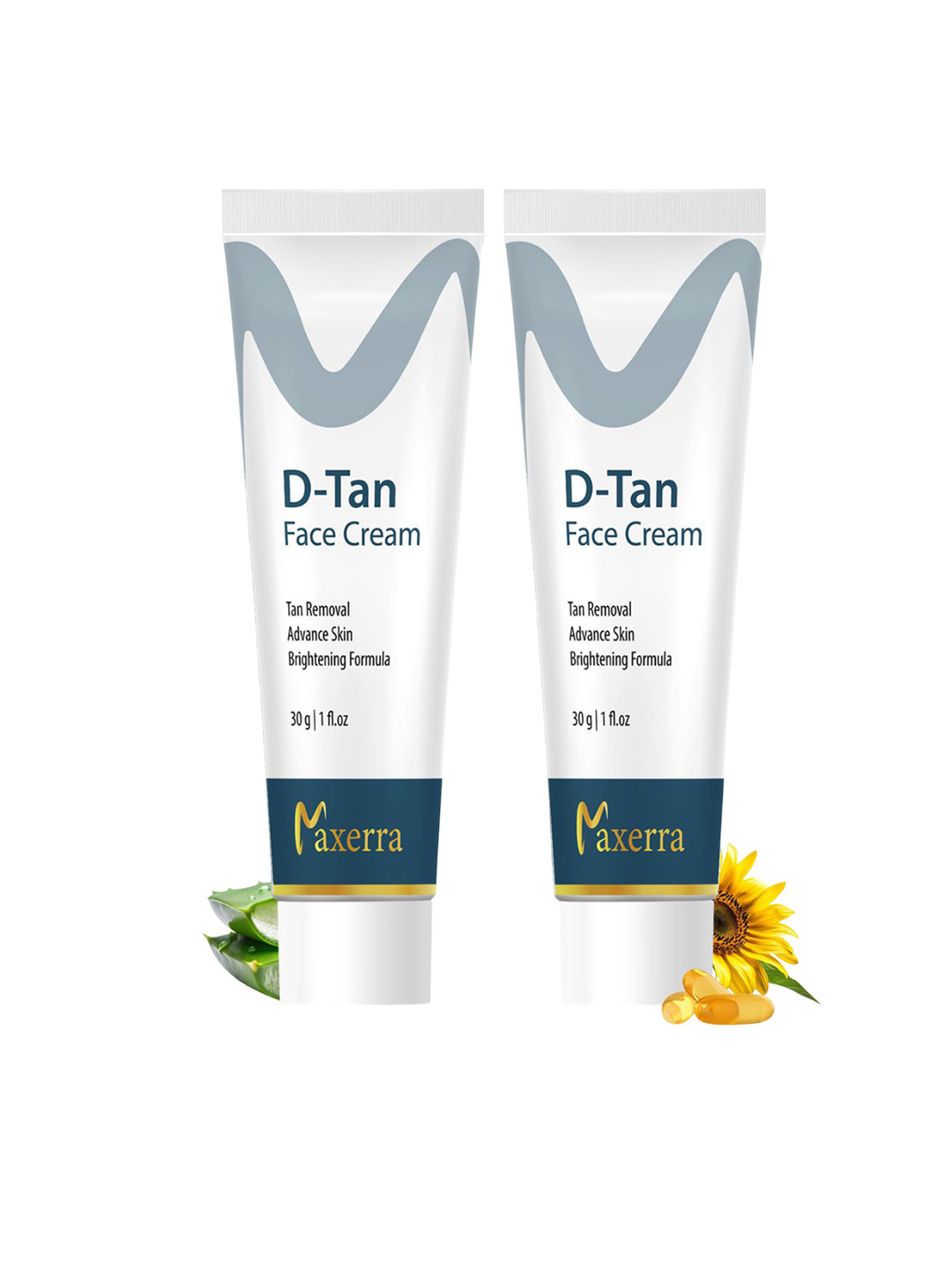 

Maxerra Set Of 2 D-Tan Face Cream With Kojic Acid For Brightening - 30 g Each, White