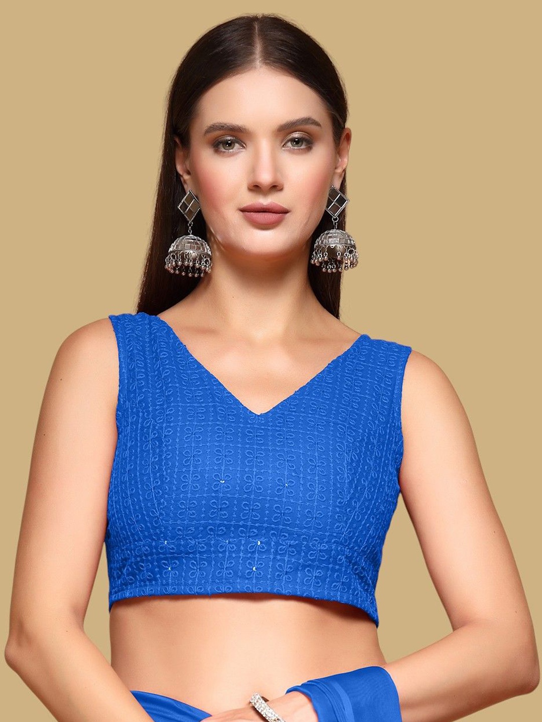 

Oomph! women Embroidered Saree Blouse, Blue