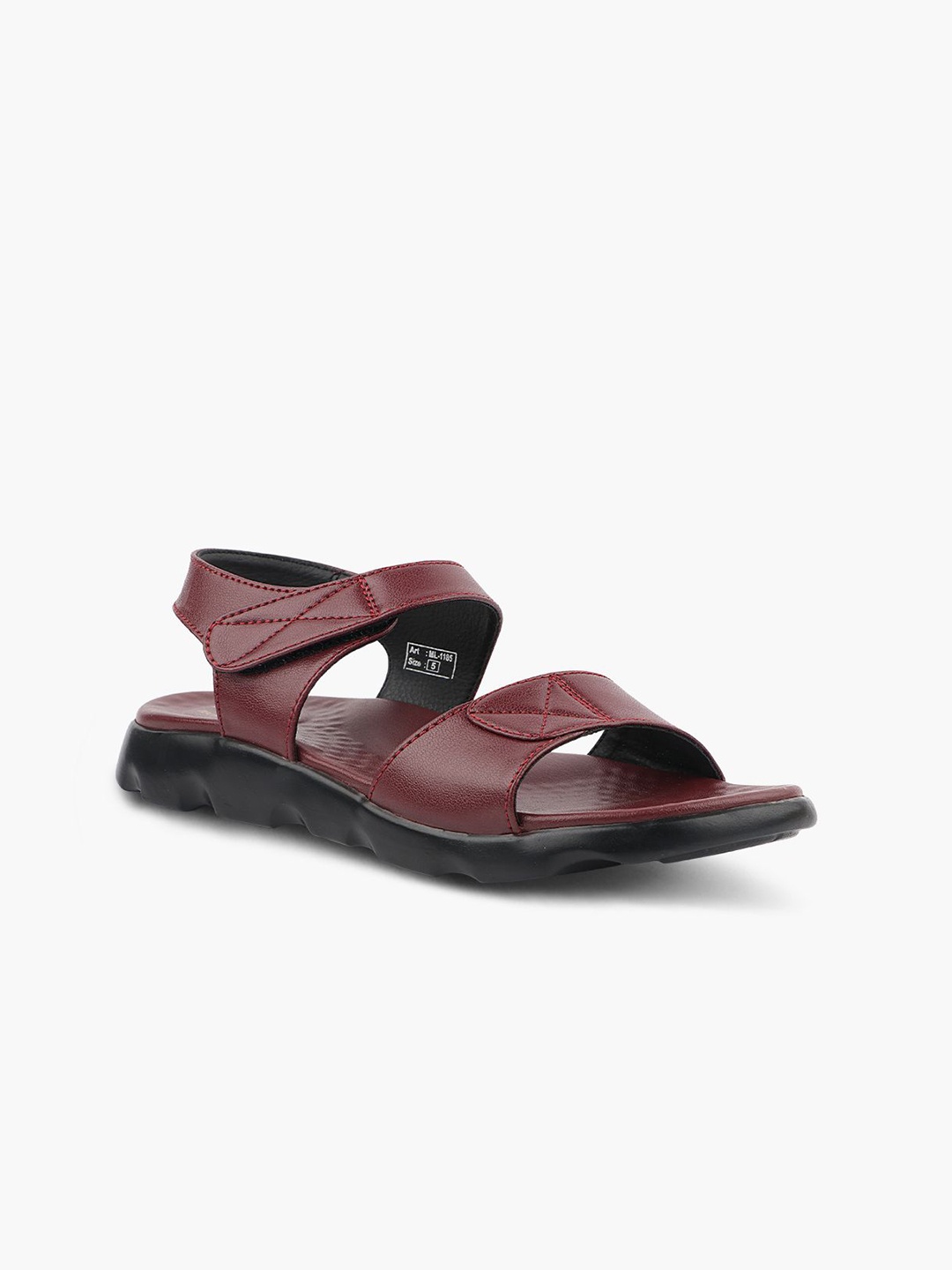 

MEDIFEET Ankle Strap Sandals, Maroon