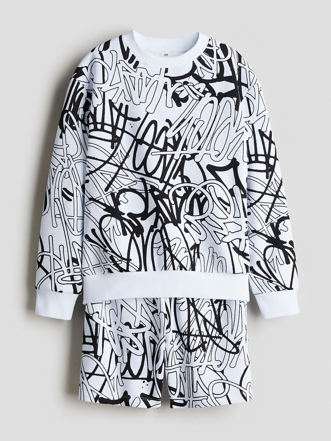 

H&M Boys 2-Piece Sweatshirt Set, White