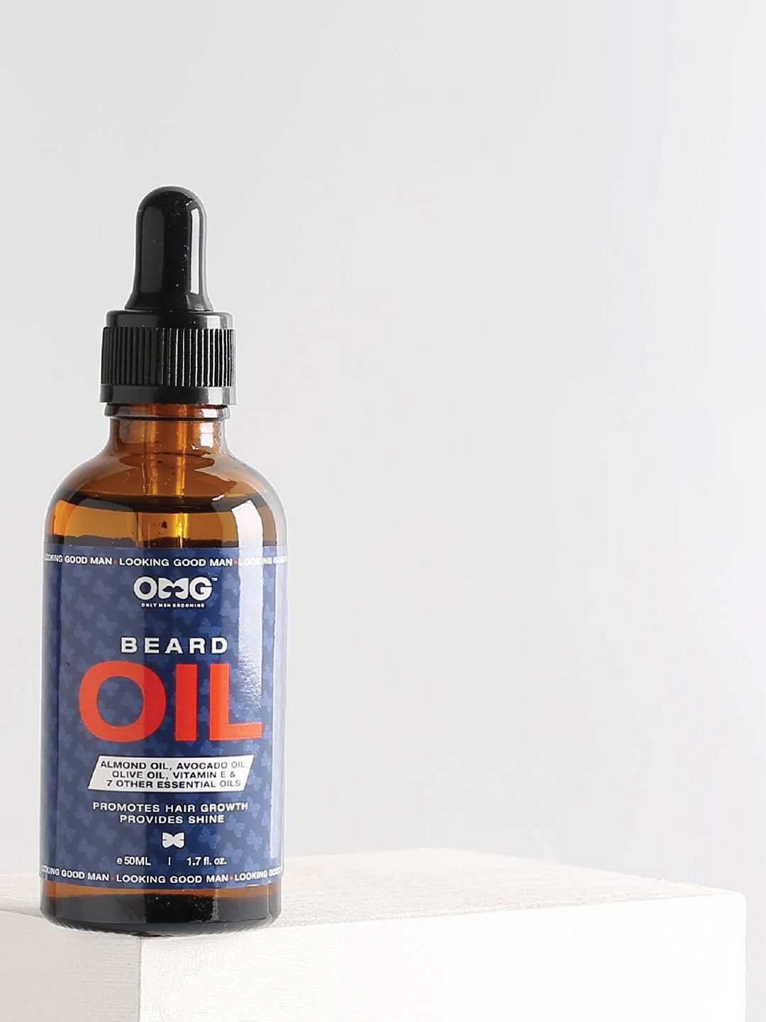 

OMG OnlyMenGrooming Beard Oil With Almond & Avocado Oil For Hair Growth - 50 ml, Beige
