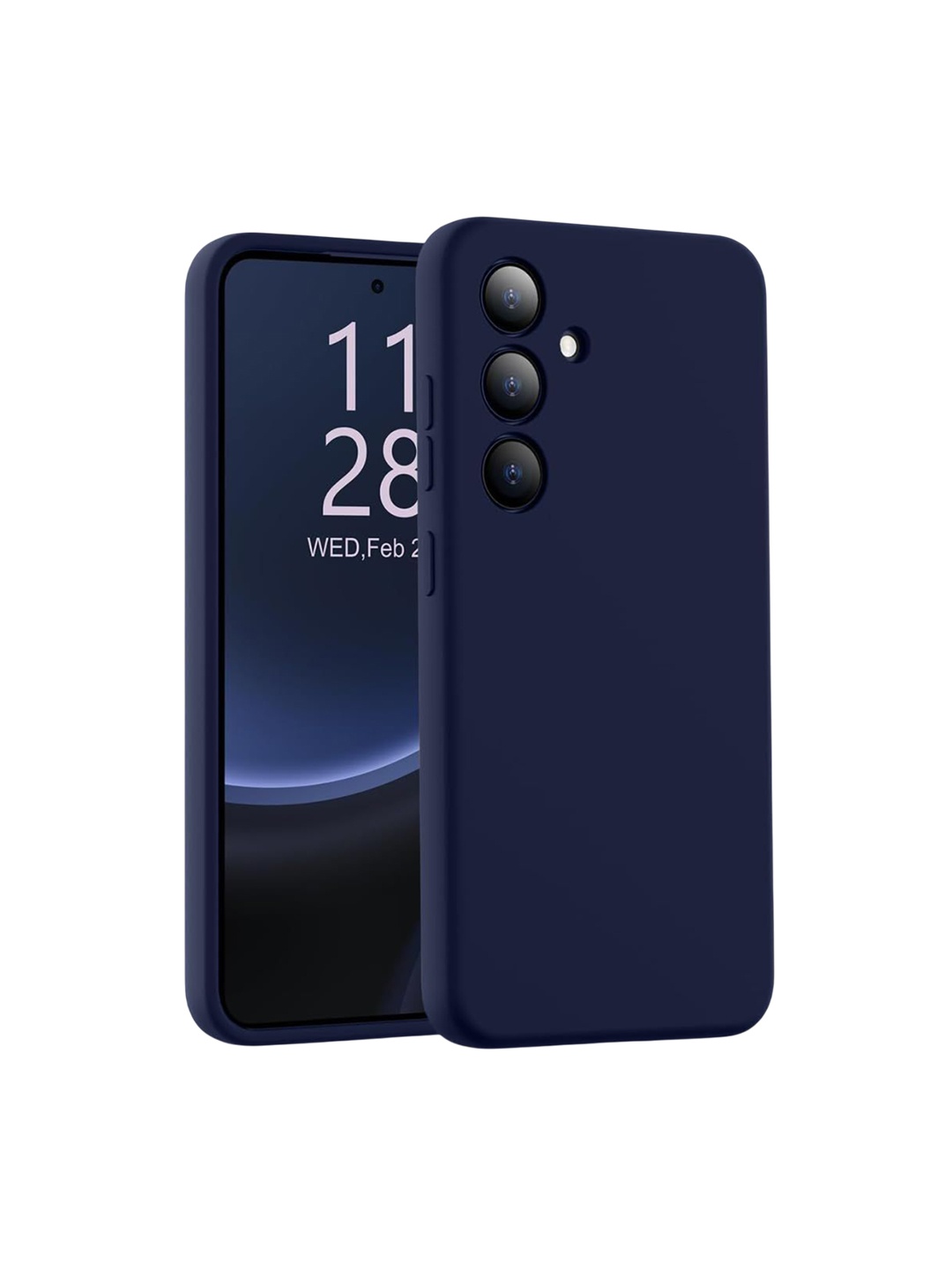 

LIRAMARK Solid Samsung Galaxy S24 5G Impact Resistant Back Case, Navy blue