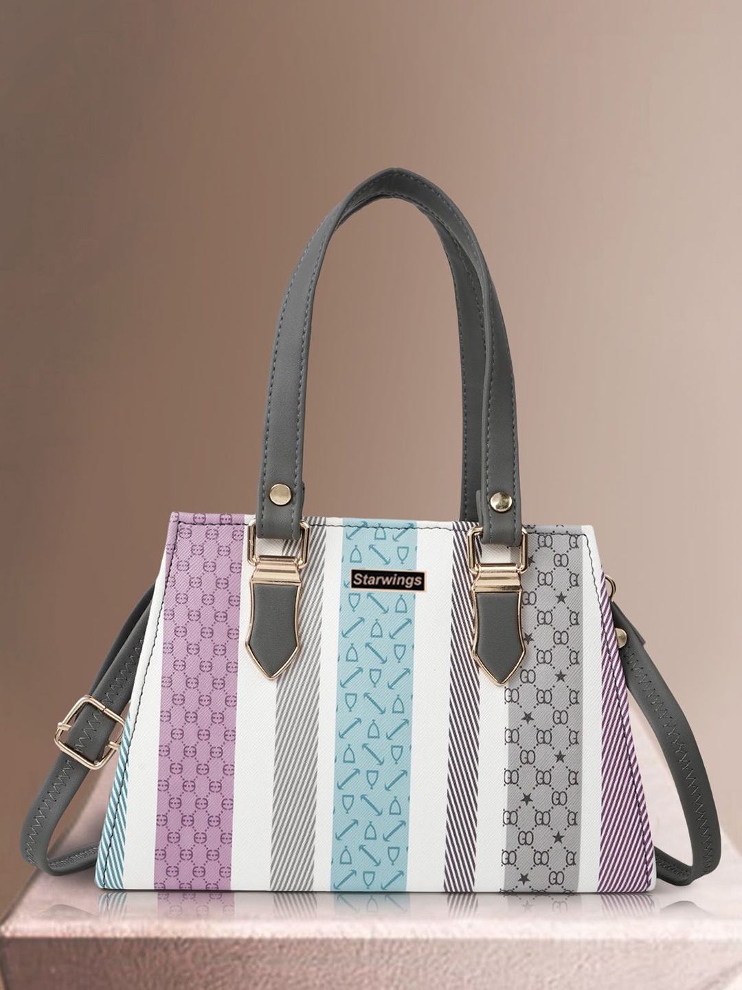 

STARWINGS Structured Satchel, Grey