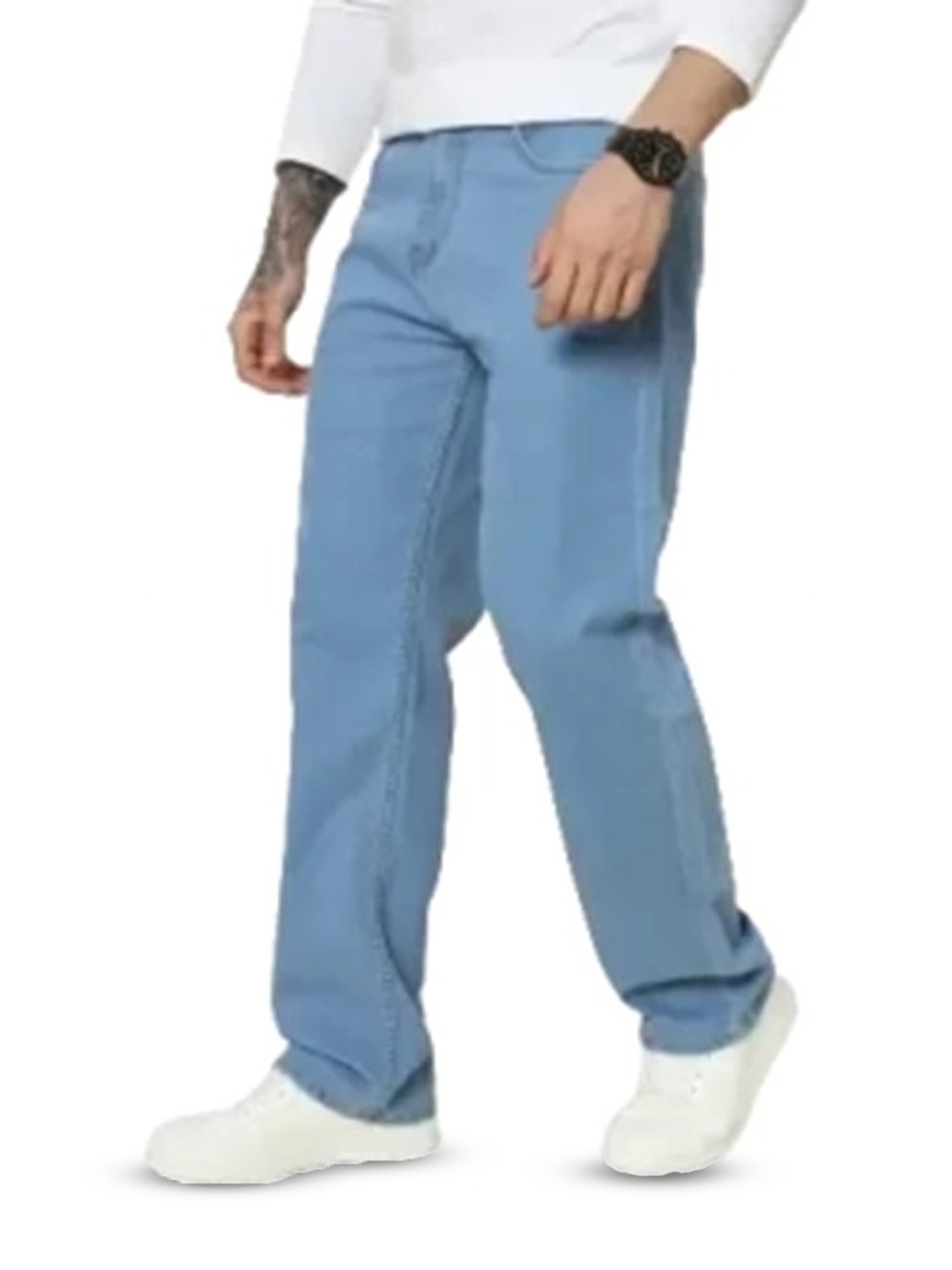 

COMFITS Men Classic Baggy Stretchable Jeans, Blue